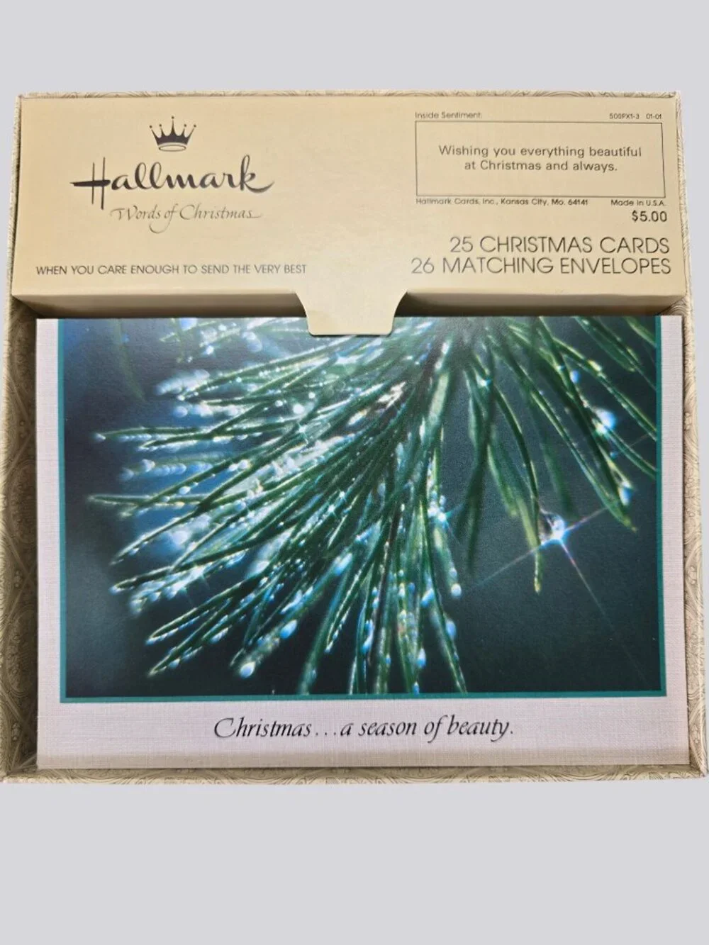 Hallmark Words Of Christmas 25 Cards & 26 Matching Envelopes 